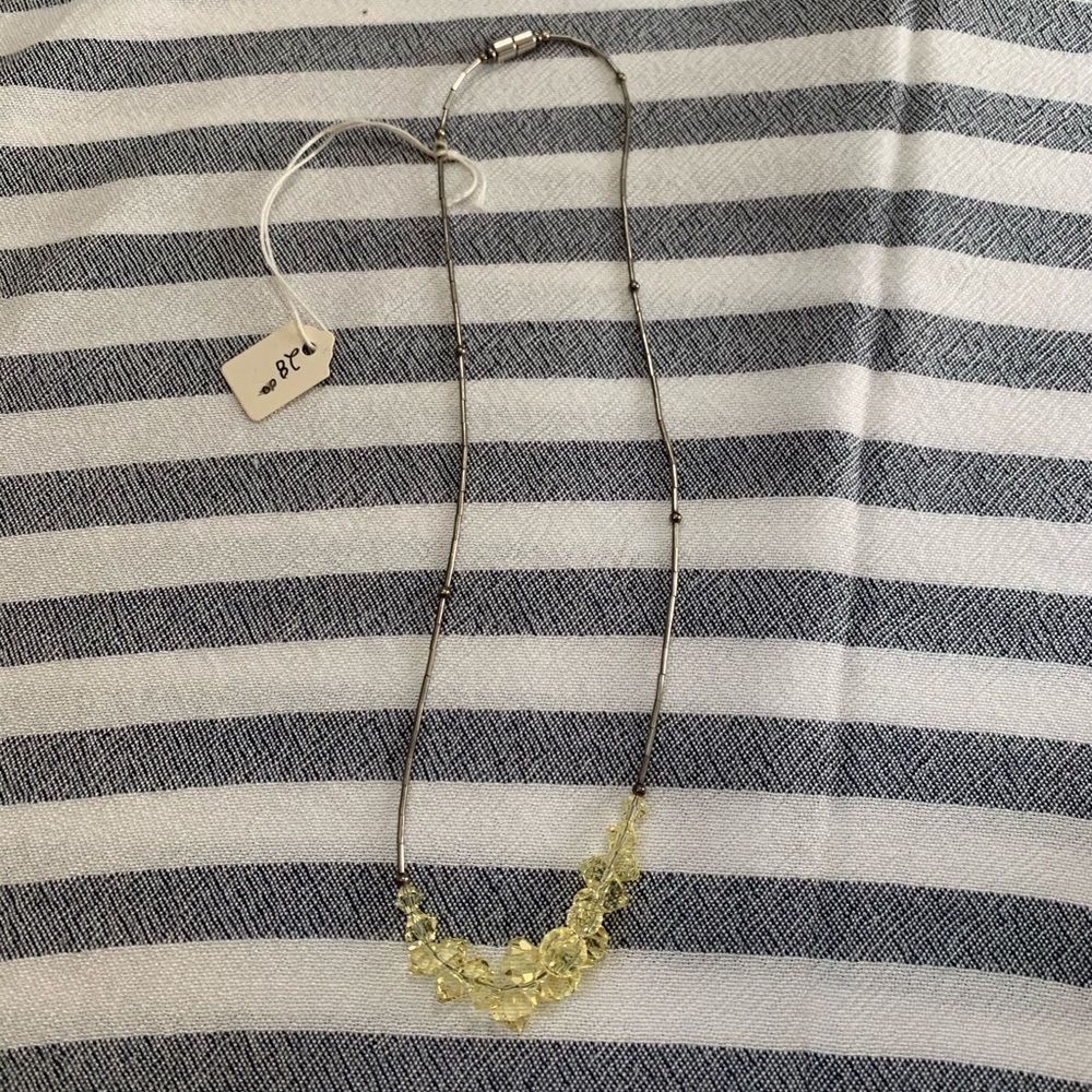 Yellow crystal necklace